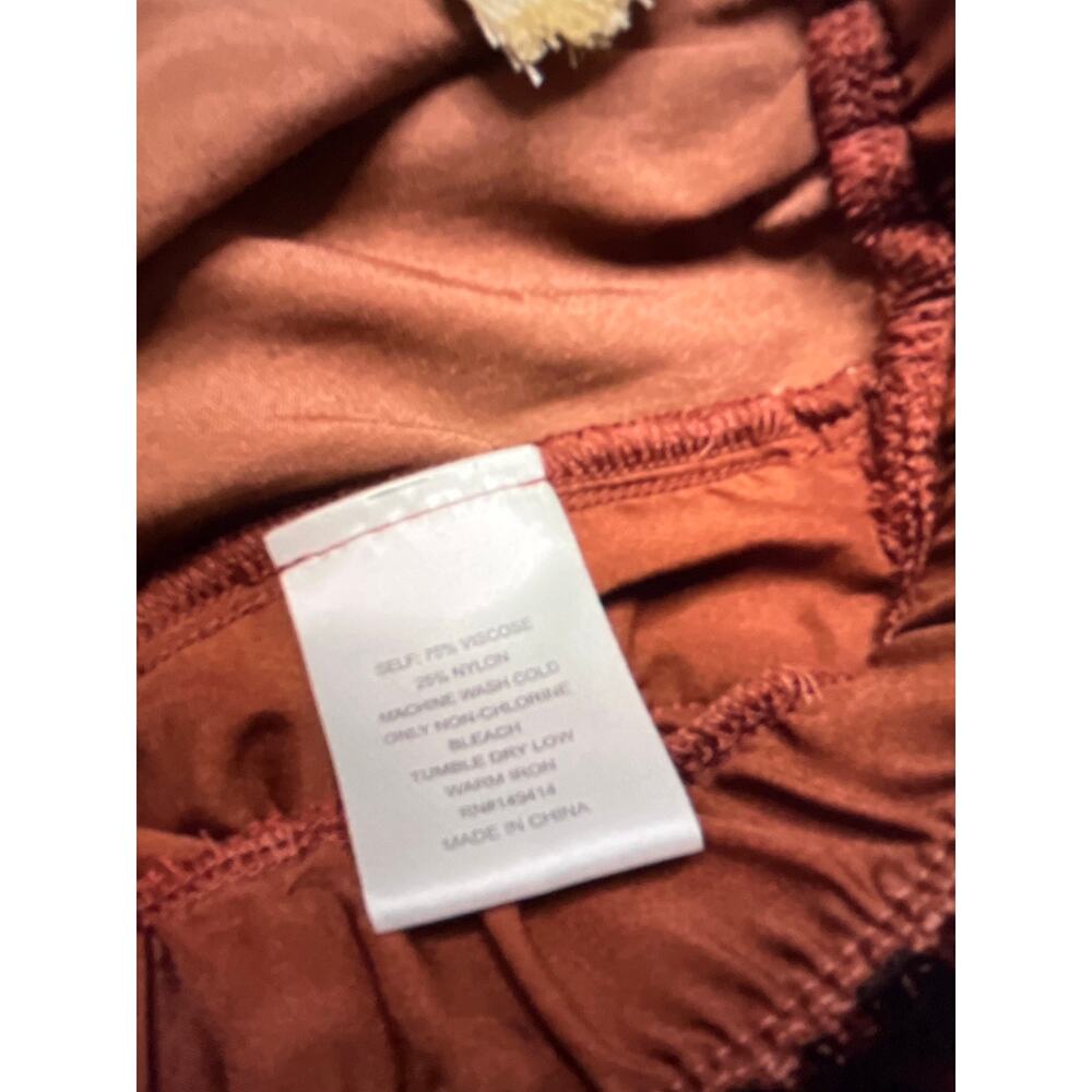 Johnny Was $278 Leopard Corduroy Velvet Wide Leg Brown Black Pants Size M - Picture 4 of 4